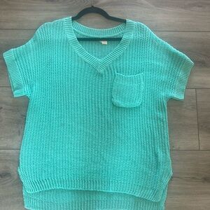 Knit sweater top.